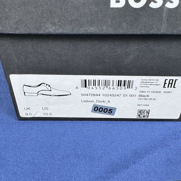 Hugo Boss Lisbon Derby Dress Shoe Black Dress Shoes Size 10.5 0005 main image 6